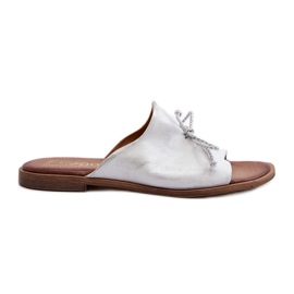 Zazoo 2659 Lädertofflor för kvinnor Silver silver-