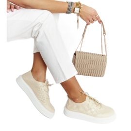 Beige perforerade Laytonville sneakers