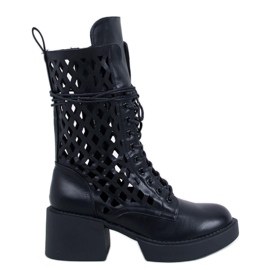 Vines Nero genombrutna ankelstövlar svart