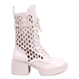 Vines Beige genombrutna stövlar