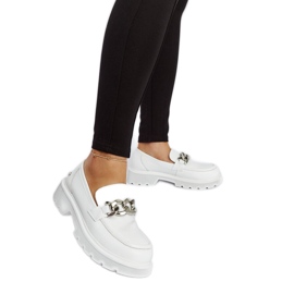 Vita lädermockasiner Goe LL2N4038