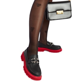 Svarta lädermockasiner Goe LL2N4040