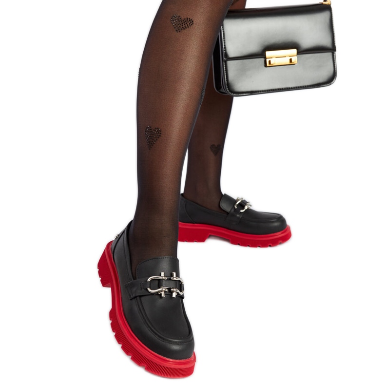 Svarta lädermockasiner Goe LL2N4040