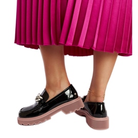 Svarta lädermockasiner Goe LL2N4039