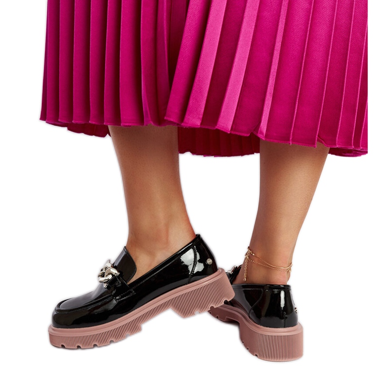 Svarta lädermockasiner Goe LL2N4039