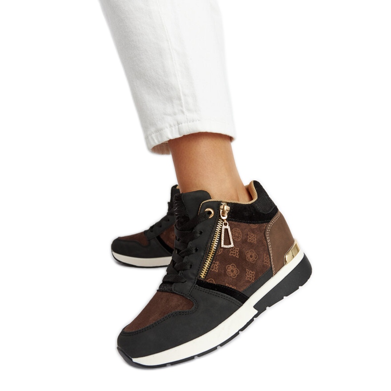 Svarta Knoxville wedge sneakers