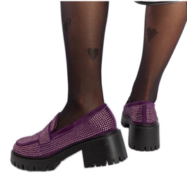 Lila loafers med massiv klack från Parent purpur