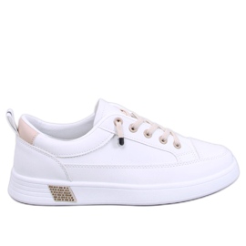 Lagerbeige damsneakers vit