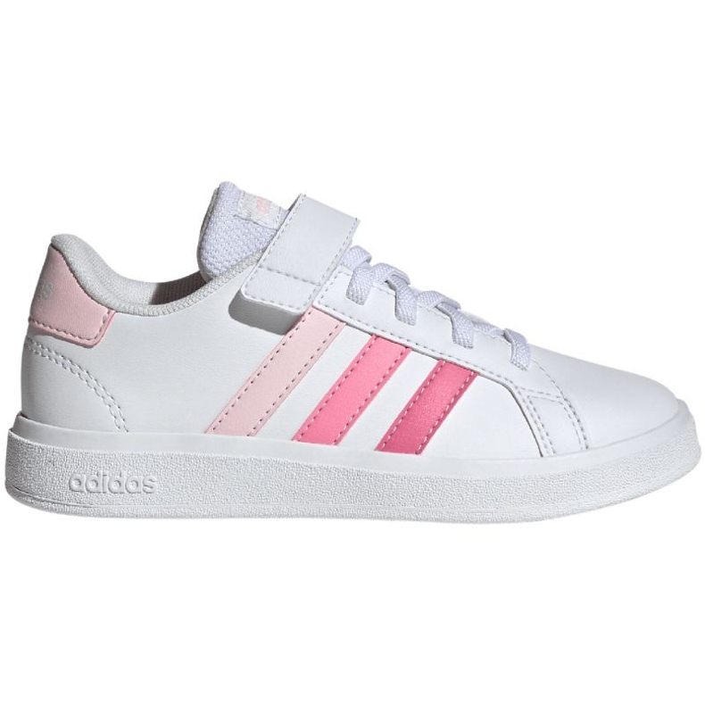 Adidas Grand Court Elastic Lace and Top Strap Jr IG4838 skor vit