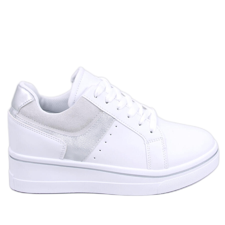 Tobey Silver wedge sneakers vit