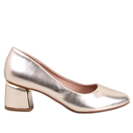 Shers Gold pumps med hög klack gyllene