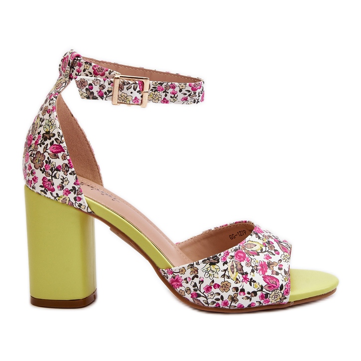 Gulblommiga högklackade sandaler Vitamella