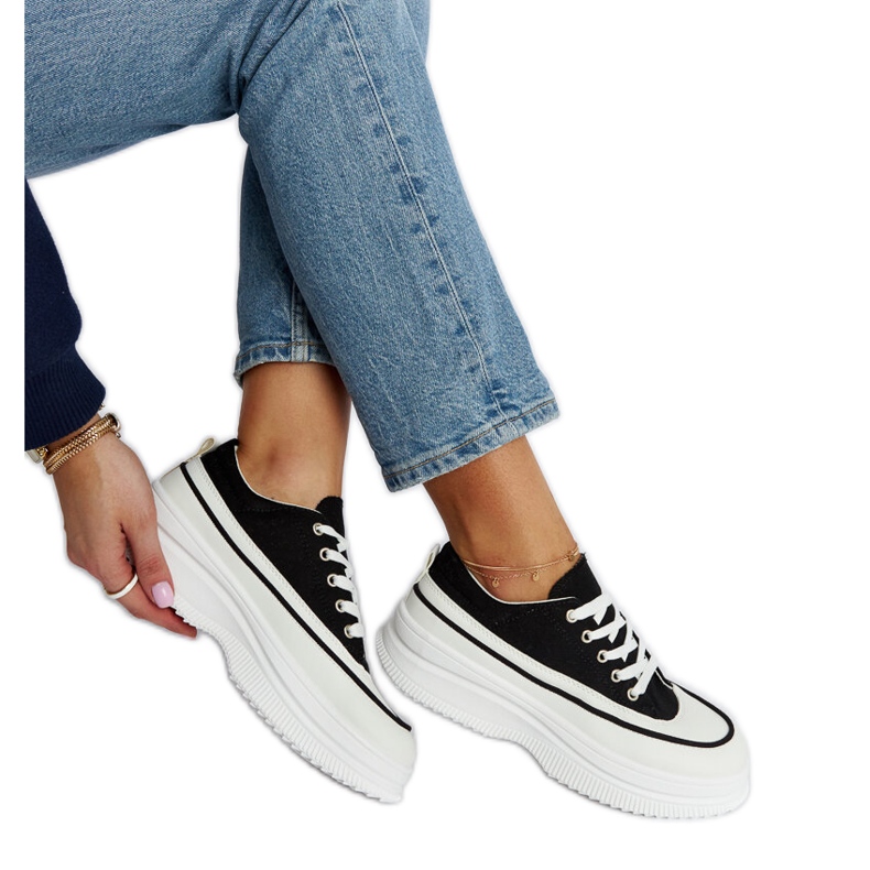 Svarta Plesio plattformssneakers