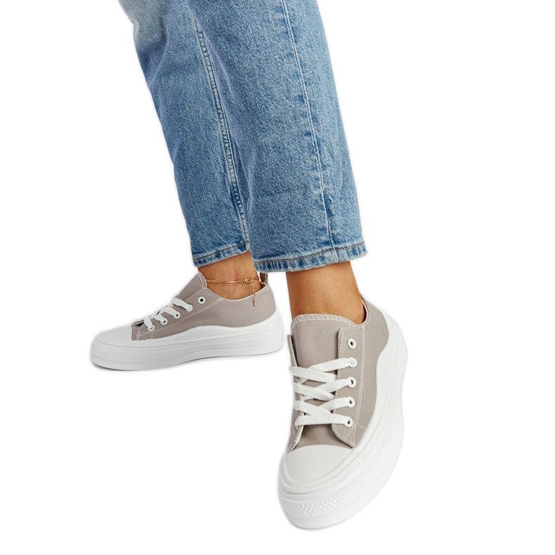 Grå Blais plattformssneakers