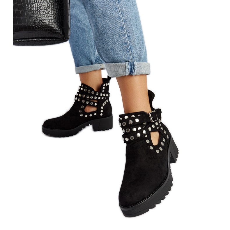 Svarta dekorativa Thomas platåkängor