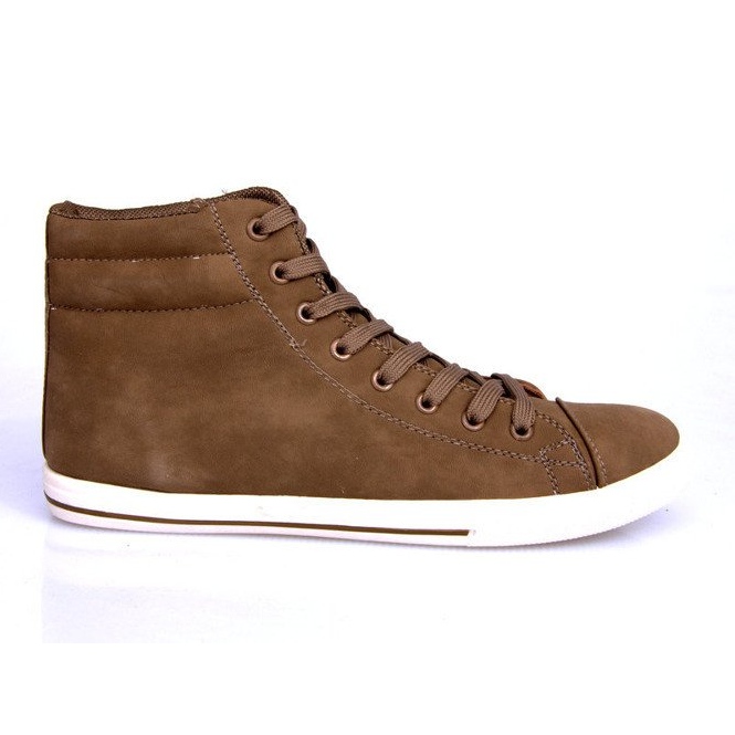 Style 738 Camel High Sneakers brun
