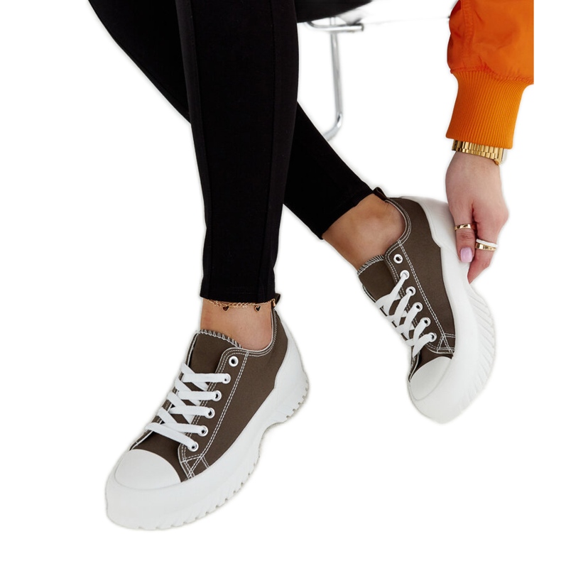 Gröna Monteleone plattformssneakers