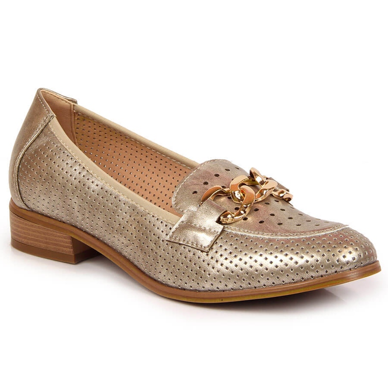 Genombrutna skor med guldkedja från Potocki gyllene