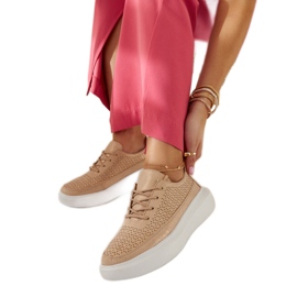 Loris plattformssneakers i guld gyllene