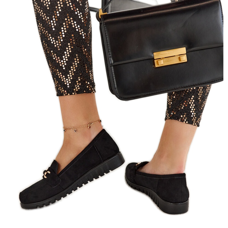 Prussia loafers i svart mocka