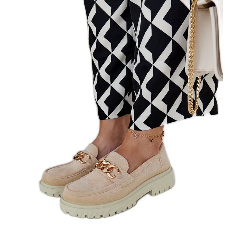 Beige mockasin från Elenor