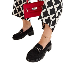 Grisel loafers i svart mocka