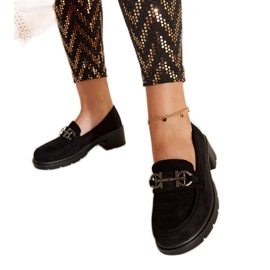 Tytti loafers i svart mocka