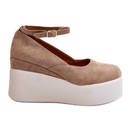 Beige Malla Wedge Espadrilles dam