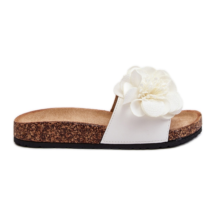 White Flower Flip Flops för kvinnor från Lulania vit
