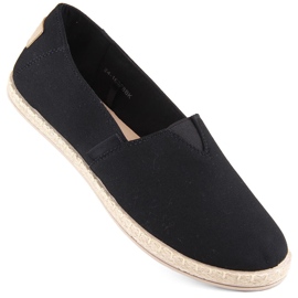 Svarta slip-on espadrillor för kvinnor Potocki 16308