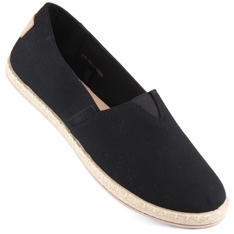 Svarta slip-on espadrillor för kvinnor Potocki 16308