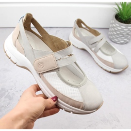 Bekväma damskor med kardborre, flerfärgad Remonte D0G08-40 mångfärgad