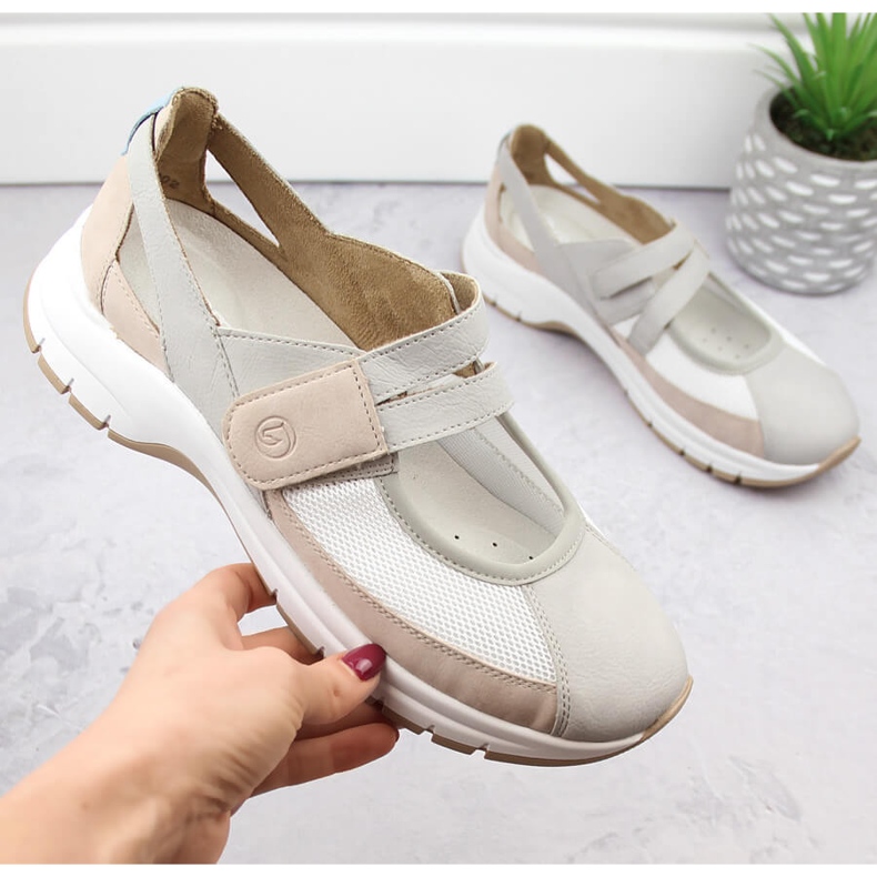 Bekväma damskor med kardborre, flerfärgad Remonte D0G08-40 mångfärgad