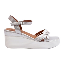 Esinna Silver Wedge Sandaler