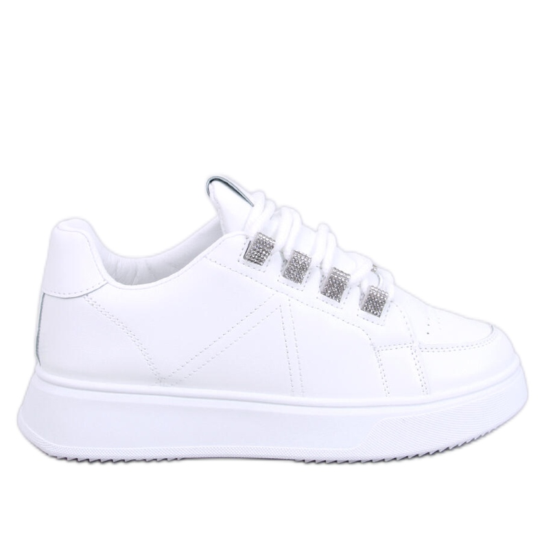 Sadri White sneakers med tjocka snören vit