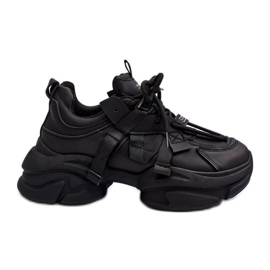 Damsneakers med tjock sula, svart Windamella