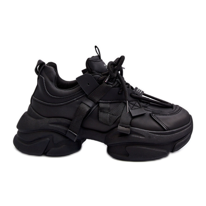 Damsneakers med tjock sula, svart Windamella