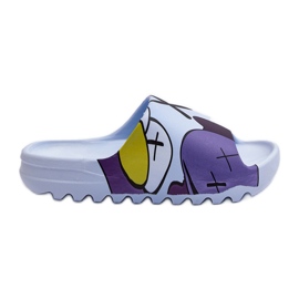 Gummi Flip Flops Med Blå Monster Print