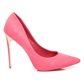 Seastar Pumps i mocka på en häl rosa