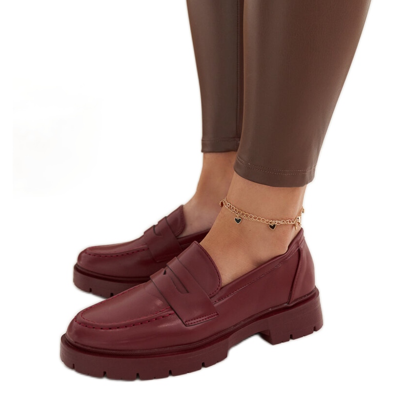 Burgundy Maybritt loafers röd