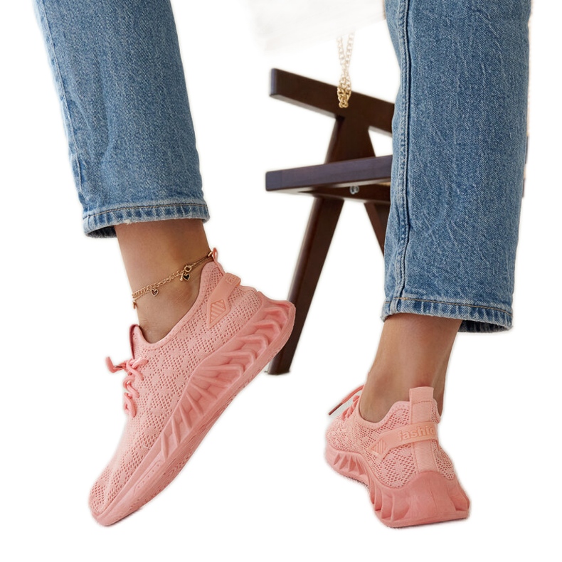 Rosa Mira tyg sneakers