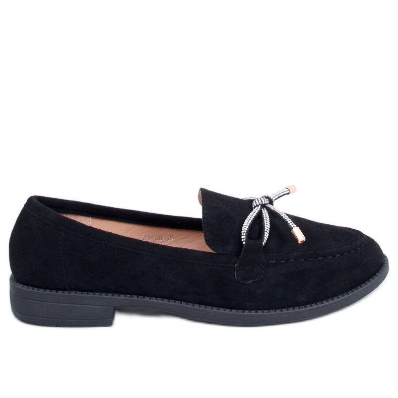 Saras Svarta mockasiner i mocka för kvinnor