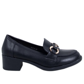 Pontei Black högklackade loafers svart