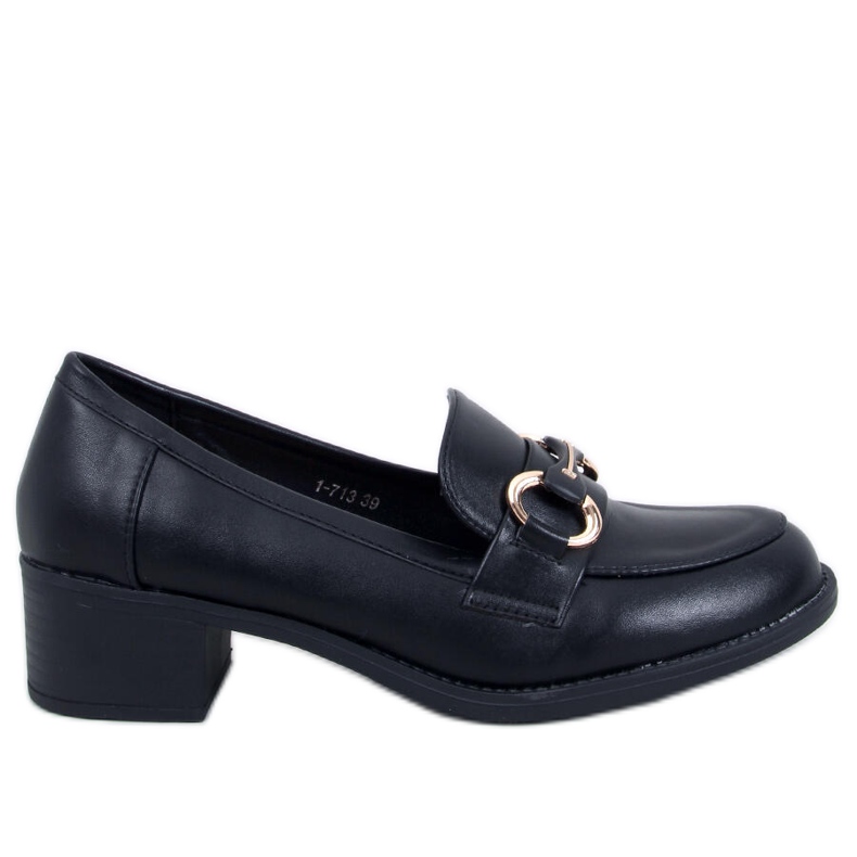 Pontei Black högklackade loafers svart