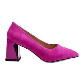 Vinceza Fuchsia Alessyndra pumps med hög klack i mocka rosa