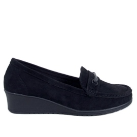 Indian Black wedge loafers svart