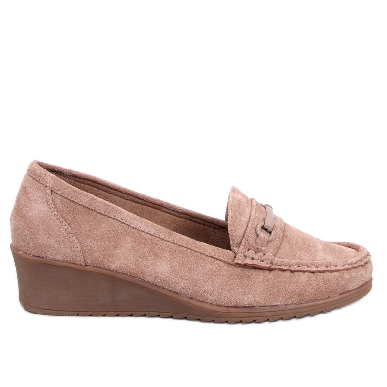 Indiska Khaki wedge loafers beige