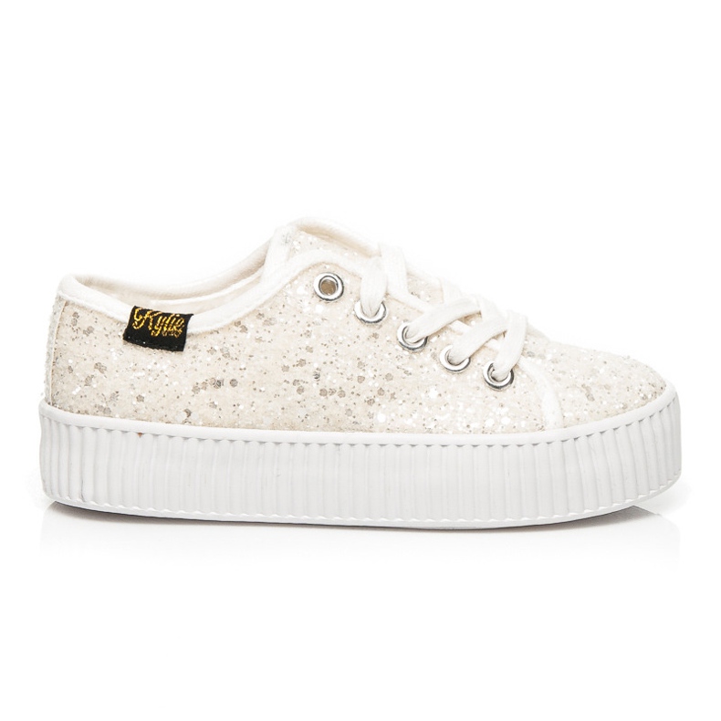 Kylie Glitter sneakers med isolering vit
