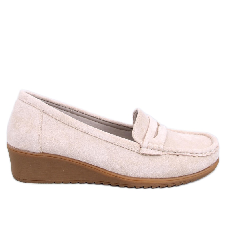 Vegar Beige wedge loafers