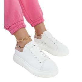 Vita sneakers på GOE JJ2N4051-plattformen